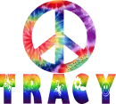 Tracy - peace sign