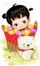 little girl with her teddy