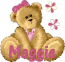 Brown Bear with Maggie name