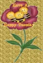 Bees on Flower Greetings