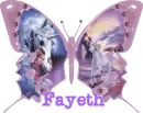  pink glitter unicorn butterfly- fayeth