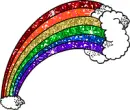 Glittery rainbow