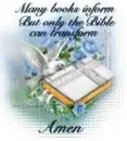 Many books, only bible can transform - scripture