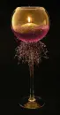 candle floodin' in glass