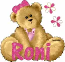 Brown bear with Roni name