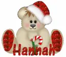Xmas bear with Hannah name
