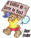 Mail bear with Evelyn name