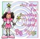 Fairy with magical message of Hugs