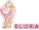 unicorn horse cute animated doll name-Elora