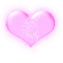 Dustin pink blinking heart white 