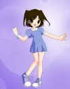 cute kawaii girl violet
