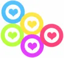 rainbow hearts