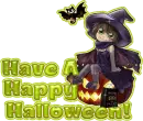 Happy Halloween batty girl