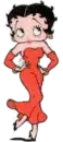 Betty Boop red long dress dancing
