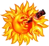 Sun drinking a coke