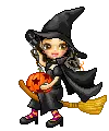 Witch on broom