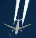 moon and plane