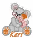 Bear with angel and Keri name