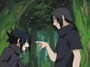 Itachi poking Sasuke