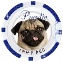 blue pug poker chip pugslie