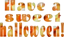 sweet halloween - candy corn text