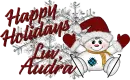 happy holidays luv aundra