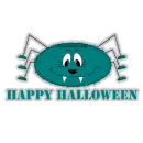 Teal Halloween Spider 
