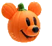 Pumpkin Mickey saying "no"
