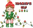 Elf with lights and Ingrid name