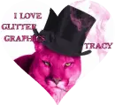 i love gitter grapghic pink pather