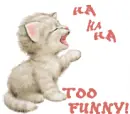 cat laughing