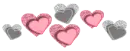 Hearts... pink and silver