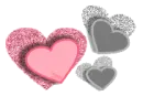 Hearts... pink and silver
