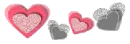 Hearts... pink and silver