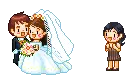 bride throwing flowers