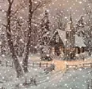 Christmas snow scene