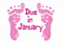 Pink Baby Footprints- Due in January