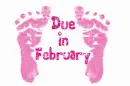 Pink Baby Footprints- Due in February