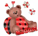 Lady bug bear with Maggie name