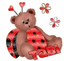 Lady bug bear with Tabi name