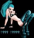 Sexy Cyan Goth
