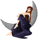 lady and moon