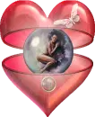 lady heart red