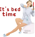 woman holding a candle - it's bed time
