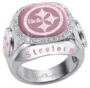 pittsburgh steelers pink diamond ring chelle
