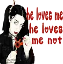 girl with a flower - he loves me/not