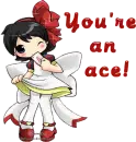 girl holding an ace - ur an ace