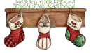 SHELF WITH CHRISMAS SOCKS