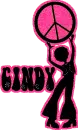 Cindy - Hippie Chick with Peace Sign
