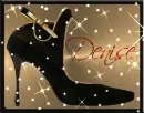 Black High Heel Shoe (Manolo Blahnik Patra) with sparkles- Denise 